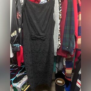 Black dress with tie in front very good quality
